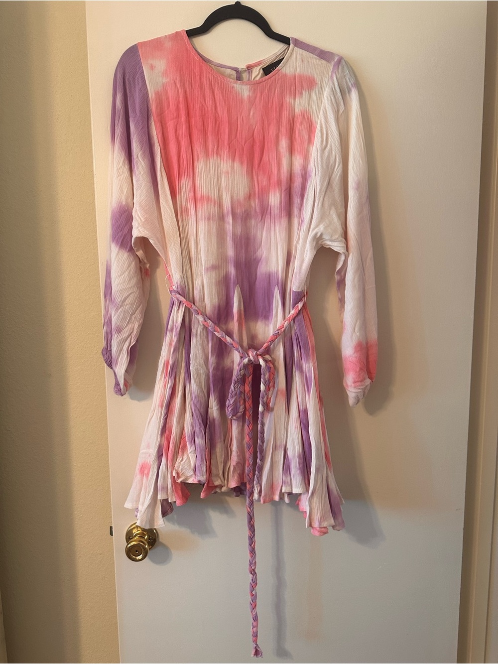 Vici Pink and Purple Tie-Dye Tunic Top